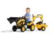 Детский трактор на педалях с прицепом, передним и задним ковшиком Falk Komatsu (цвет - желтый) (2076N)