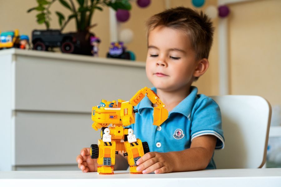 Конструктор-трансформер Super Wings Small Blocks 2-in-1 Buildable Transforming Vehicle Donnie, Донні (EU385007) EU385007 фото