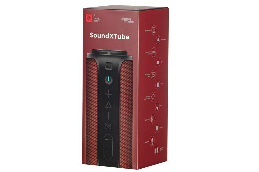 Акустична система 2E SoundXTube TWS, MP3, Wireless, Waterproof Red 2E-BSSXTW фото