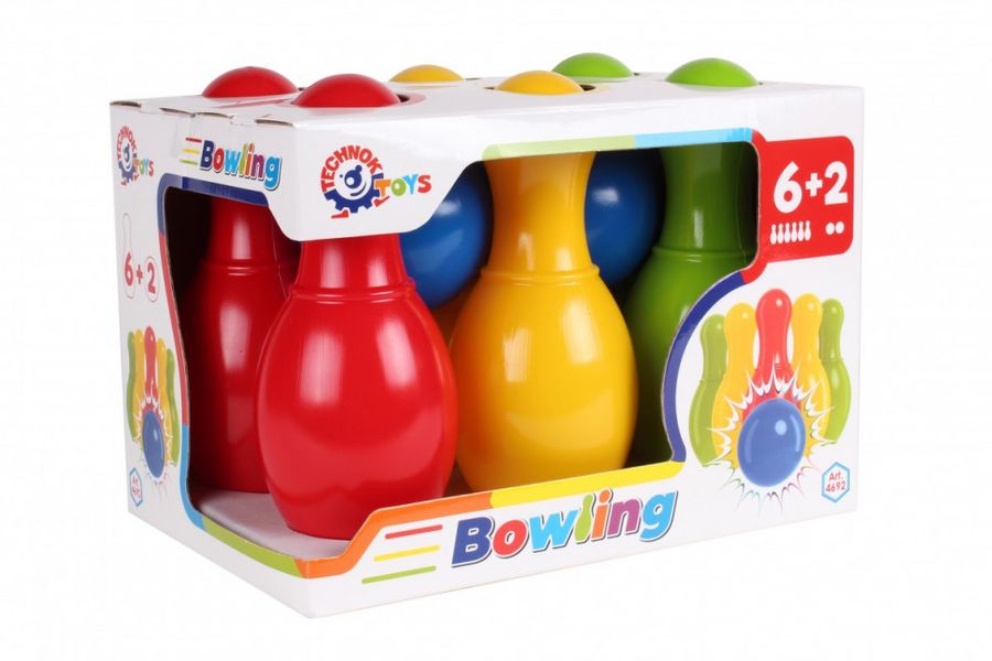 Детский набор для игры в боулинг , 6 кегель+ 2 мяча (4692TXK) 4692TXK фото