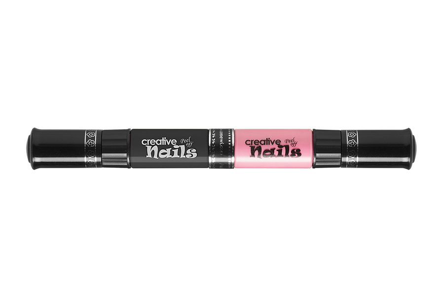 Детский лак-карандаш для ногтей Malinos Creative Nails на водной основе (2 цвета Черный + Розовый) MA-303013+303023 фото