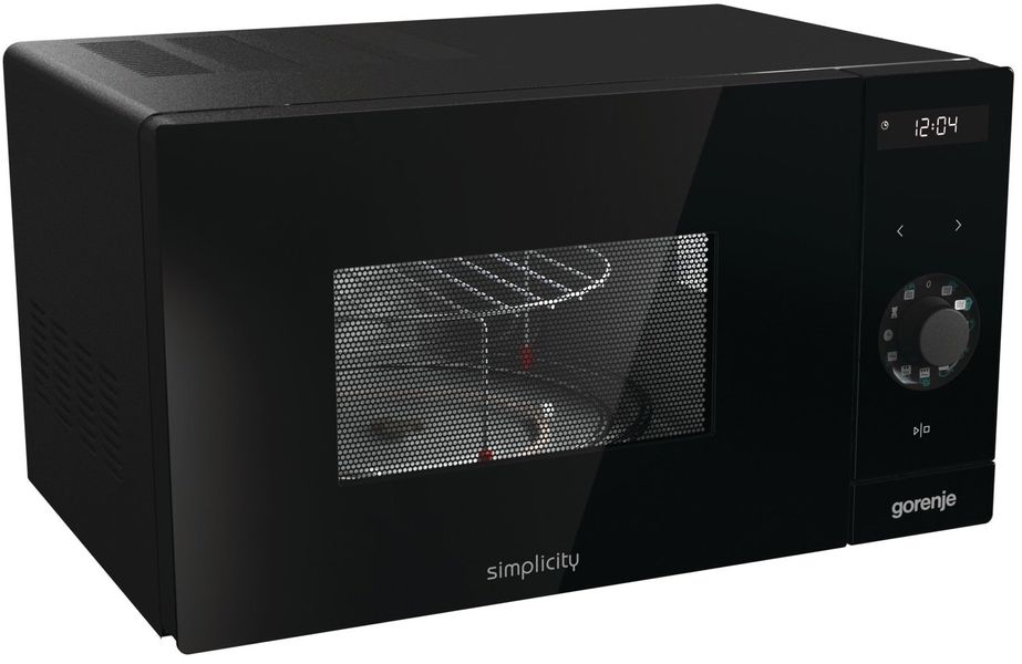 Микроволновая печь Gorenje Simplicity, 23л, мех. управляющий, 900Вт, гриль, дисплей, черный MO235SYB фото