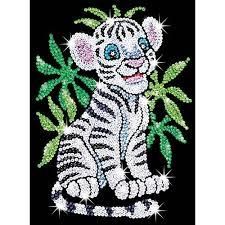 Набор для творчества Sequin Art RED Белый тигр Тоби SA0906 - Уцінка SA0906 фото