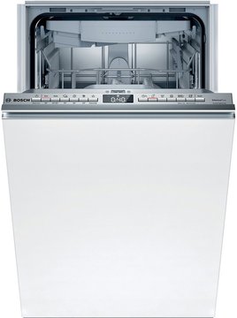 Посудомийна машина Bosch вбудовувана, 9компл., A+, 45см, дисплей, 3й кошик, білий (SPV4XMX10K) SPV4XMX10K фото