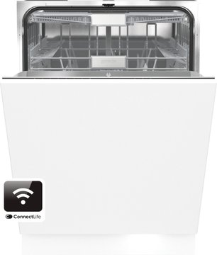 Посудомийна машина Gorenje вбудовувана, 16компл, інверторн, A+++, 60см, TotalDry, 3 кошики, білий - Уцінка GV693C60XXL фото