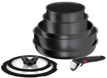 Набір посуду Tefal Ingenio Daily Chef 8 предметів, алюміній, кришка, змінна ручка (L7629242) L7629242 фото