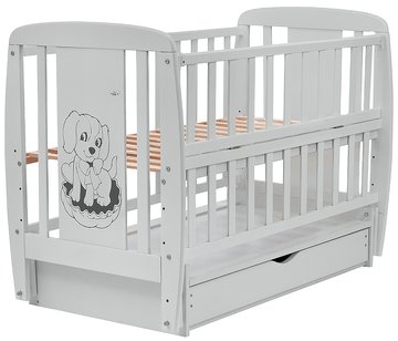 Ліжко Babyroom Собачка маятник, ящик, відкидний бік DSMYO-3 бук сірий (625294) BR-625294 фото