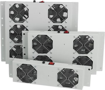 Блок вентиляторів MIRSAN 4 вентилятори, термостат в комплекті, сіра - Уцінка MR.FAN4AT.02 фото