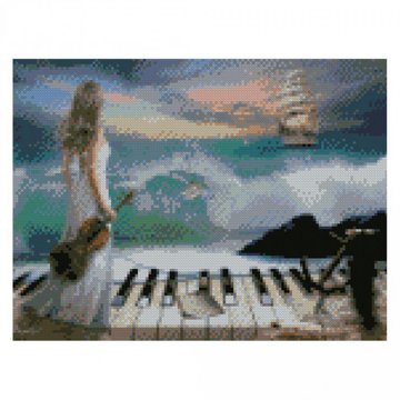 Алмазна мозаїка "Мелодія океану" Strateg 30х40 см (HX256) HX256 фото