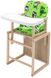 Стульчик- трансформер Babyroom Пони-230 eko без лака пластиковая столешница зеленый (совы) (625502)