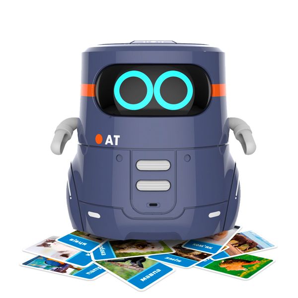 Розумний робот із сенсорним керуванням та навчальними картками - AT-ROBOT 2 (темно-фіолетовий, озвуч.ук AT002-02-UKR AT002 фото