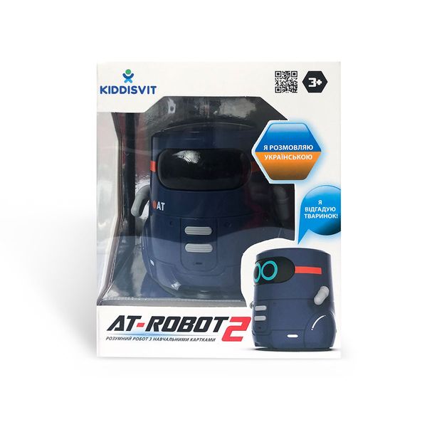 Розумний робот із сенсорним керуванням та навчальними картками - AT-ROBOT 2 (темно-фіолетовий, озвуч.ук AT002-02-UKR AT002 фото