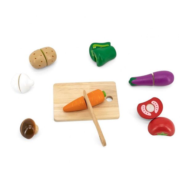 Игрушечные продукты Viga Toys Нарезанные овощи из дерева (44540) 44540 фото