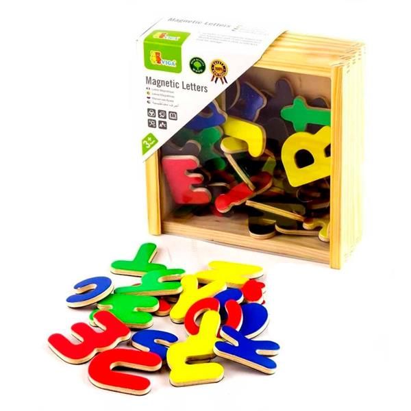 Набор магнитных букв Viga Toys Английские заглавные и строчные, 52 шт. (50324) 50324 фото