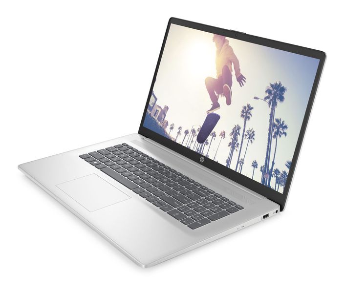 Ноутбук HP 17-cn3008ua 17.3" FHD IPS AG, Intel i3-N305, 8GB, F512GB, UMA, DOS, сріблястий (826W2EA) 826W2EA фото