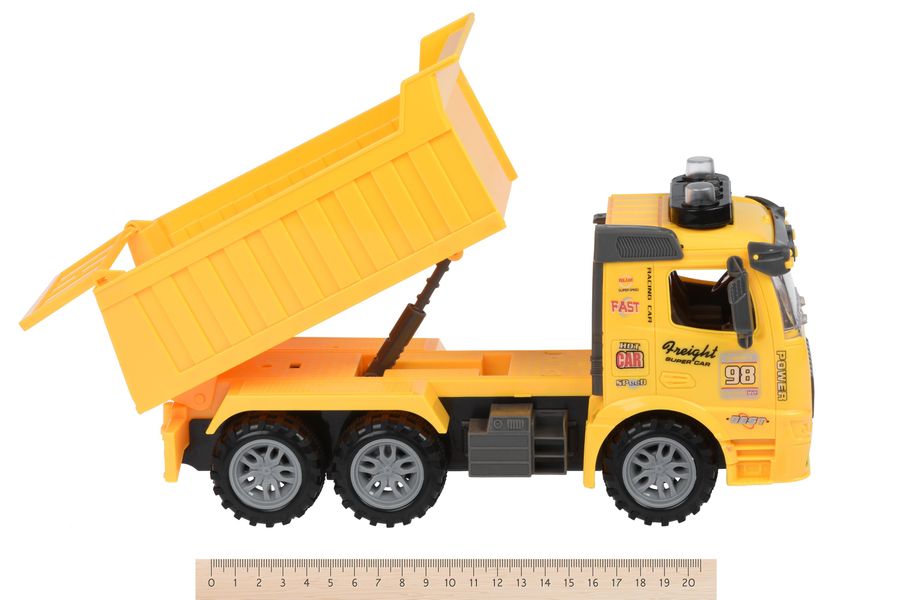 Машинка инерционная Truck Самосвал (желтый) со светом и звуком Same Toy (98-614AUt-1) 98-614AUt-1 фото