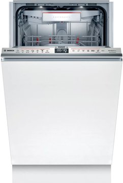 Посудомийна машина Bosch вбудовувана, 10компл., A+++, 45см, дисплей, 3й кошик, білий SPV6ZMX21K фото