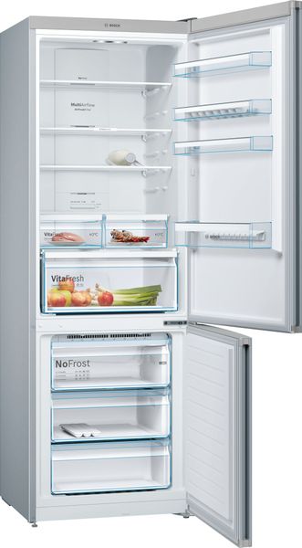 Холодильник Bosch з нижн. мороз., 203x70x67, xолод.відд.-330л, мороз.відд.-105л, 2дв., А++, NF, дисплей, нерж (KGN49XL306) KGN49XL306 фото