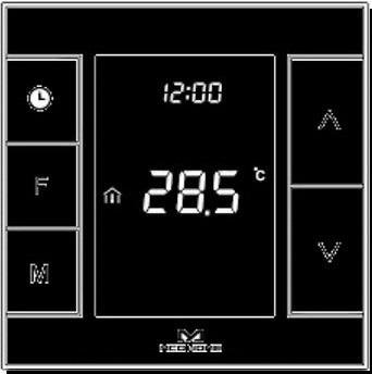 Розумний термостат для керування водяною теплою підлогою /водонагрівачем MCO Home, Z-Wave, 230V АС, 5А, чорний MH7H-WH-BLACK фото