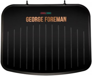 Гриль George Foreman притискний Fit Grill Copper Medium, 1630Вт, темп. режимів-1, пластик, чорний 25811-56 фото