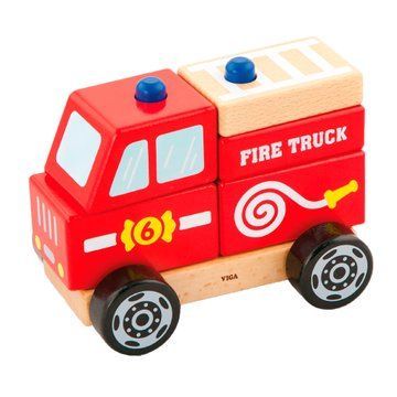 Деревянная пирамидка Viga Toys Пожарная машинка (50203FSC) 50203FSC фото