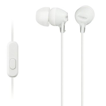 Навушники In-ear Sony MDR-EX15AP 3.5 mini-jack, Mic, Білий (MDREX15APW.CE7) MDREX15APW.CE7 фото