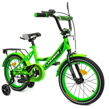 Велосипед дитячий 2-х колісний 16'' 211604 (RL7T) Like2bike Sky, салатовий, рама сталь, з дзвінком 211615 фото