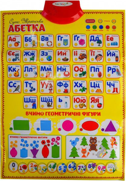 Дитячий інтерактивний плакат "Абетка" на укр. мовою (PL-719-28) PL-719-28 фото