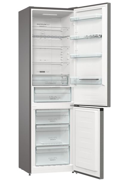Холодильник з нижн. мороз. камерою Gorenje, 200х60х60см, 2 двері, 235( 96)л, А++, Total NF , Зона св-ті, Зовн. Диспл (NRK6202AXL4) NRK6202AXL4 фото