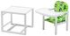 Стільчик-трансформер Babyroom Поні-240 білий пластикова стільниця зелений (сови) (625503) BR-625503 фото