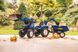 Дитячий трактор на педалях з причепом, переднім та заднім ковшами Falk NEW HOLLAND (колір - синій) (3090W)