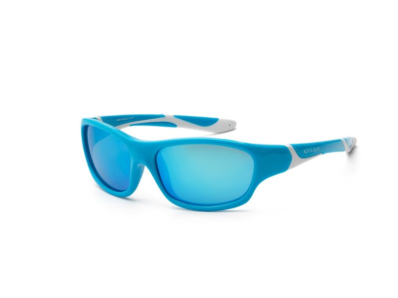 Детские солнцезащитные очки Koolsun бирюзово-белые серии Sport (Размер: 3+) (SPBLSH003) KS-SPBLSH003 фото