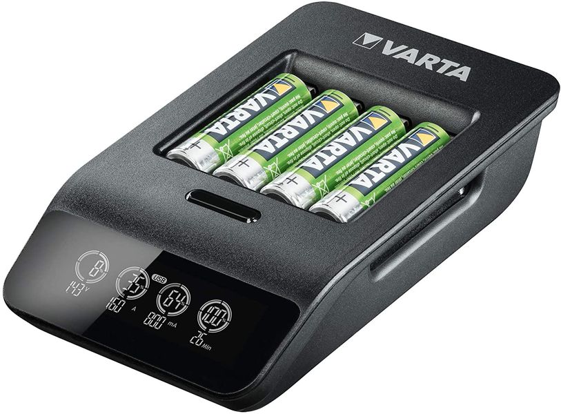 Зарядний пристрій VARTA LCD Smart Plus CHARGER+4xAA 2100 mAh (57684101441) 57684101441 фото