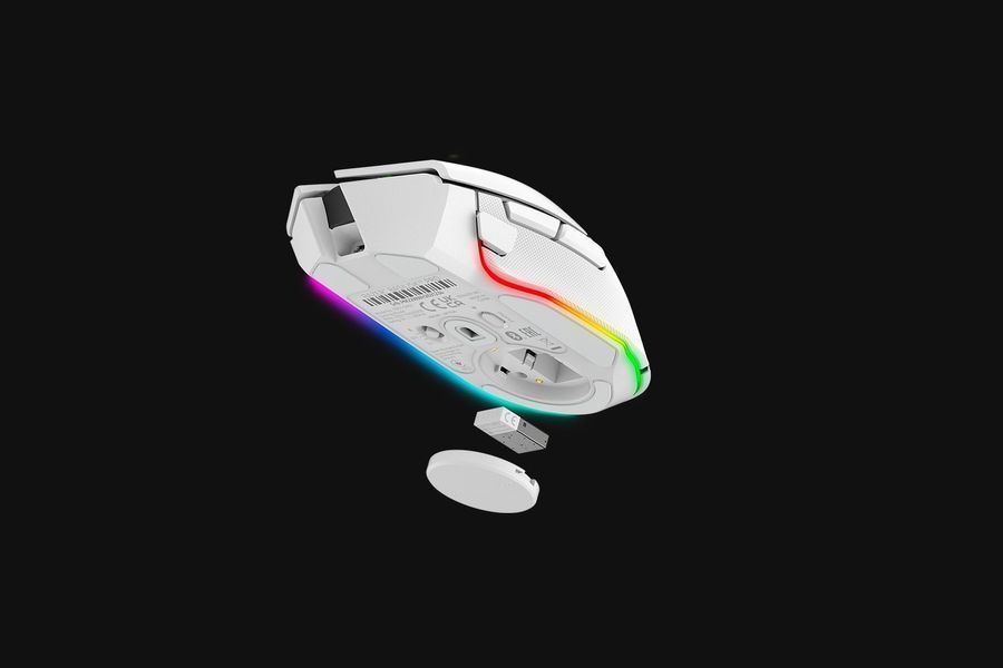 Мышь Razer Basilisk V3 Pro, RGB, USB-A/WL/BT, белый (RZ01-04620200-R3G1) RZ01-04620200-R3G1 фото