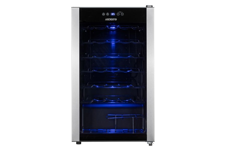 Холодильник ARDESTO для вина, 84.2x48х44, мороз.відд.-96л, зон - 1, бут-34, ST, диспл внутр., чорний - Уцінка WCF-M34 фото
