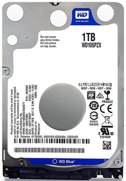 Жесткий диск WD 1TB 2.5" 5400 128MB SATA Blue (WD10SPZX) WD10SPZX фото