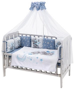 Детская постель Babyroom Bortiki Print-08 синий (мишки) BR-681017 фото