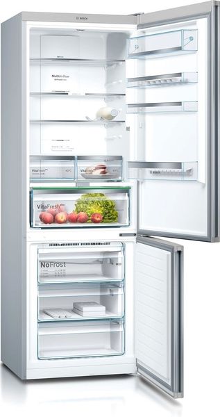 Холодильник Bosch з нижн. мороз., 203x70x67, xолод.відд.-330л, мороз.відд.-105л, 2дв., А++, NF, дисплей, чорний (KGN49LB30U) KGN49LB30U фото