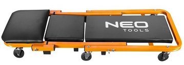 Тележка Neo Tools для работы под автомобилем, на роликах, 2в1, лежа 40х14х102см, сидя 54.5x40x48см - Уцінка 11-601 фото