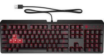 Клавіатура HP OMEN Encoder LED 104key Cherry MX Red USB Black 6YW76AA фото