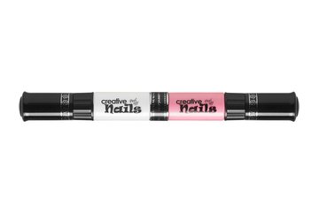 Дитячий лак-олівець для нігтів Malinos Creative Nails на водній основі (2 кольори Білий + Рожевий) MA-303014+303023 фото