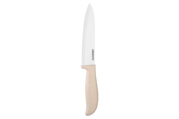 Нож керамический поваренный Ardesto Fresh 15 см, бежевый, керамика/пластик AR2127CS фото