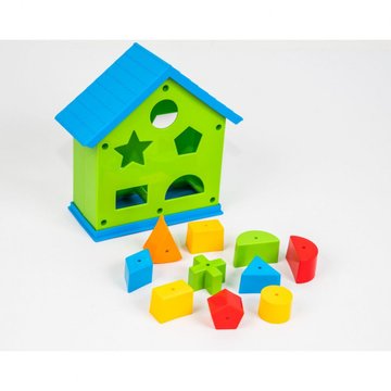 Іграшка-сортер "Будиночок розвиваючий" 39351T, 10 фішок Зелений 39351T(Green) фото
