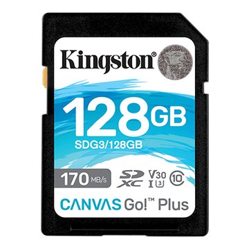 Карта пам'яті Kingston 128GB SDXC C10 UHS-I U3 R170/W90MB/s Canvas Go Plus SDG3/128GB фото
