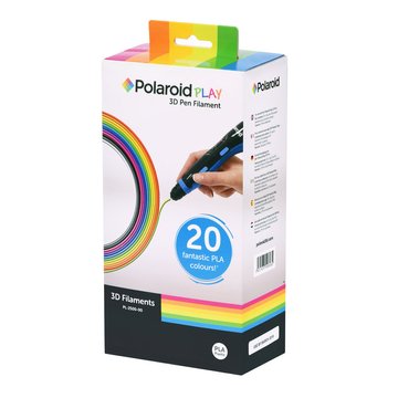 Набір нитки 1.75мм PLA для ручки 3D Polaroid PLAY (20 кольорів) - Уцінка PL-2500-00 фото