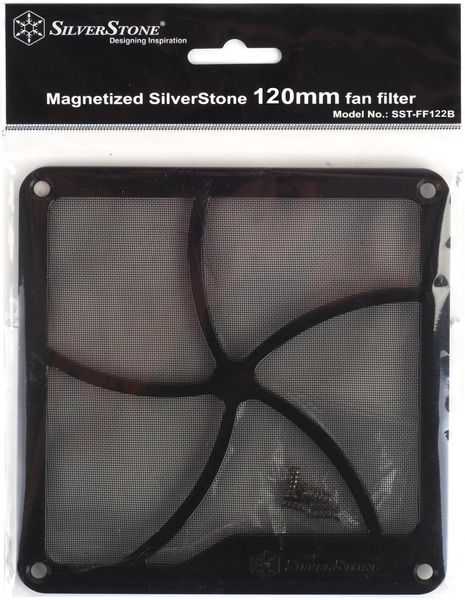 Пиловий магнітний фільтр для корпусного вентилятора SilverStone FF122B, 120mm, Black (SST-FF122B) SST-FF122B фото