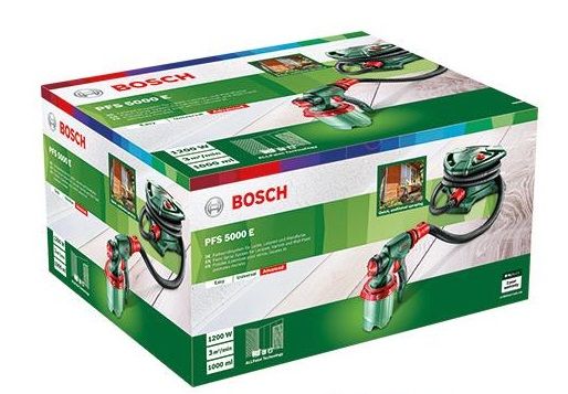 Краскораспылитель Bosch PFS 5000 E, 1200Вт, 500 мл/мин, 3м?/мин, доп. контейнер и мешалка, 4.8кг 0.603.207.202 фото