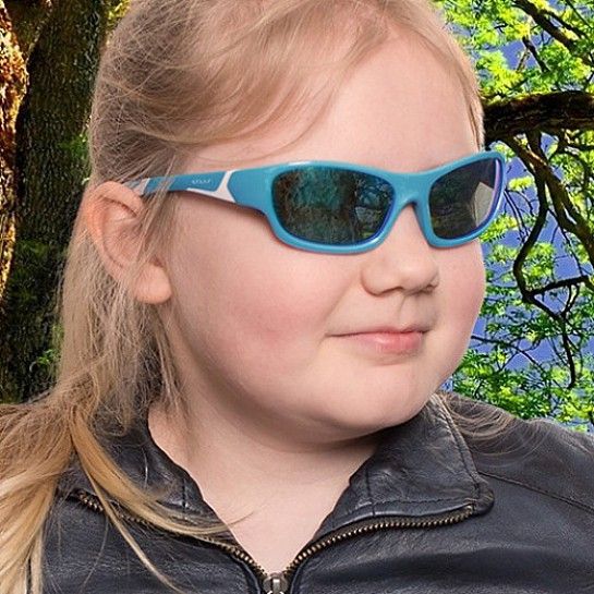 Детские солнцезащитные очки Koolsun бирюзово-белые серии Sport (Размер: 6+) (SPBLSH006) KS-SPBLSH006 фото