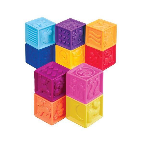 Розвиваючі силіконові кубики - ПОРАХУЙМО (10 кубиків, у сумочці) BX1002Z фото