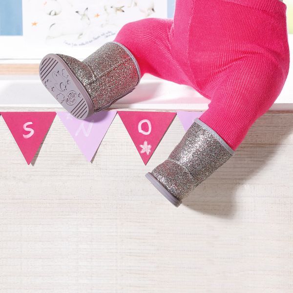 Обувь для куклы BABY BORN - СЕРЕБРИСТЫЕ САПОЖКИ (824573-1) 824573-1 фото